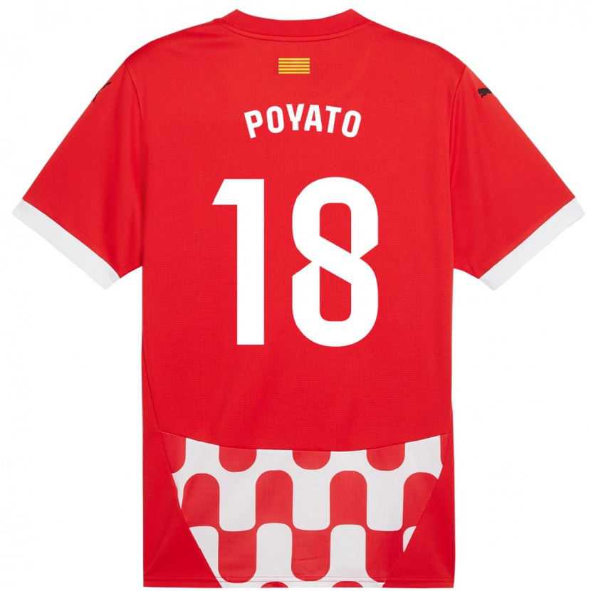 Danxen Kinder Marina Poyato #18 Rot Weiß Heimtrikot Trikot 2024/25 T-Shirt Schweiz