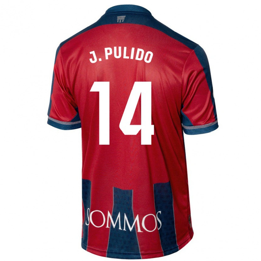 Danxen Kinder Jorge Pulido #14 Rot Blau Heimtrikot Trikot 2024/25 T-Shirt Schweiz