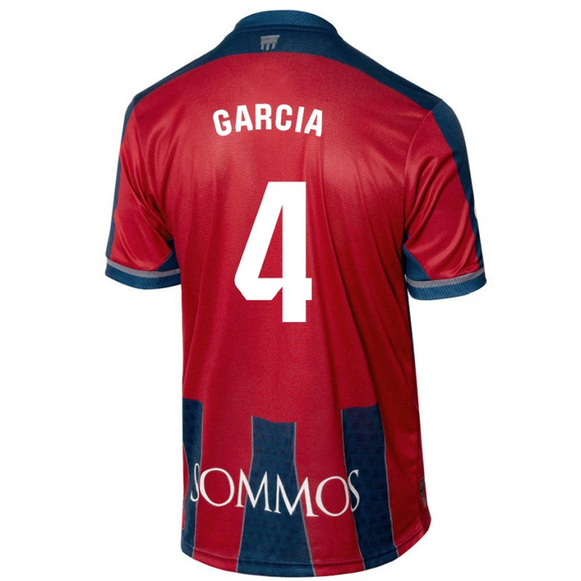 Danxen Kinder Nacho García #4 Rot Blau Heimtrikot Trikot 2024/25 T-Shirt Schweiz