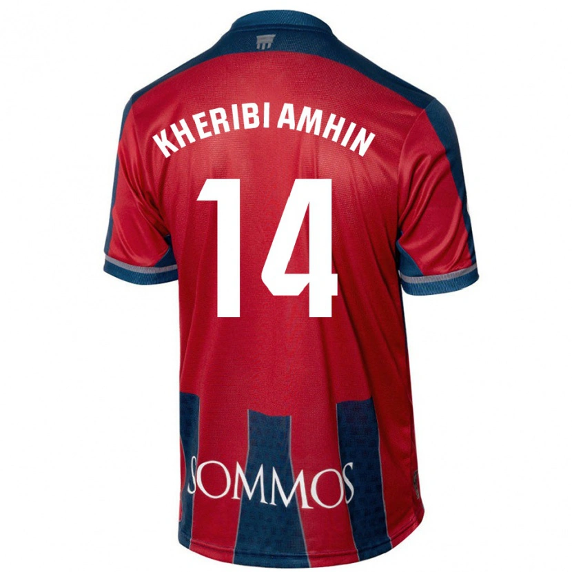 Danxen Kinder Nabil Kheribi Amhin #14 Rot Blau Heimtrikot Trikot 2024/25 T-Shirt Schweiz