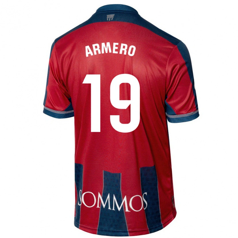 Danxen Kinder Sergi Armero #19 Rot Blau Heimtrikot Trikot 2024/25 T-Shirt Schweiz