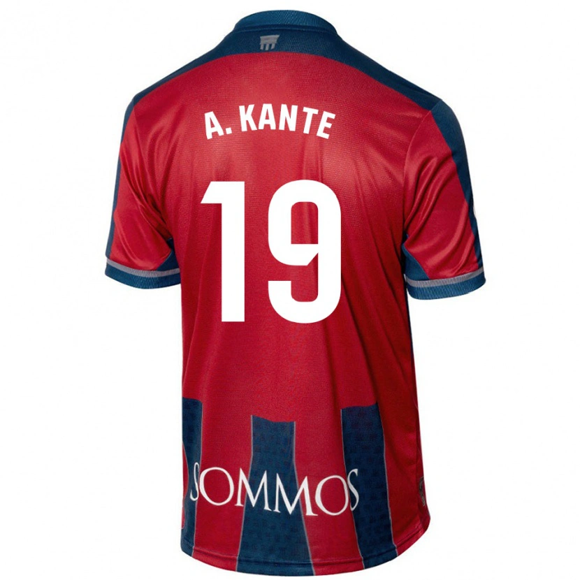 Danxen Kinder Abou Kanté #19 Rot Blau Heimtrikot Trikot 2024/25 T-Shirt Schweiz