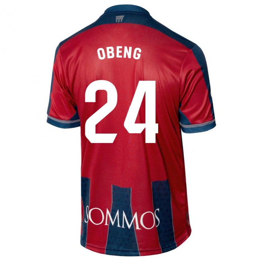 Danxen Kinder Samuel Obeng #24 Rot Blau Heimtrikot Trikot 2024/25 T-Shirt Schweiz