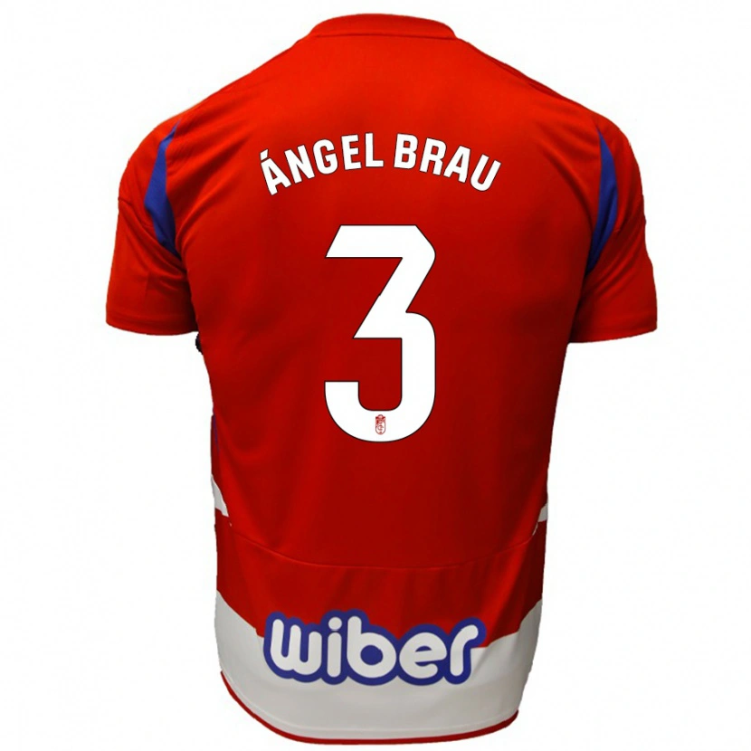 Danxen Kinder Miguel Ángel Brau #3 Rot Weiß Blau Heimtrikot Trikot 2024/25 T-Shirt Schweiz