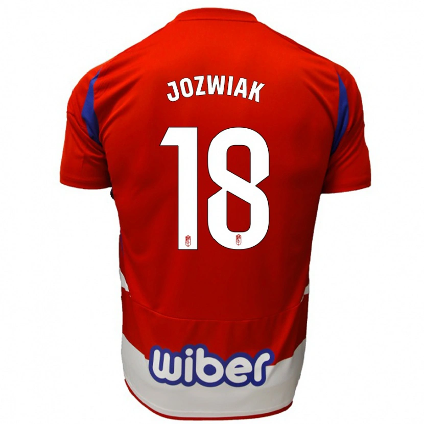 Danxen Kinder Kamil Jóźwiak #18 Rot Weiß Blau Heimtrikot Trikot 2024/25 T-Shirt Schweiz