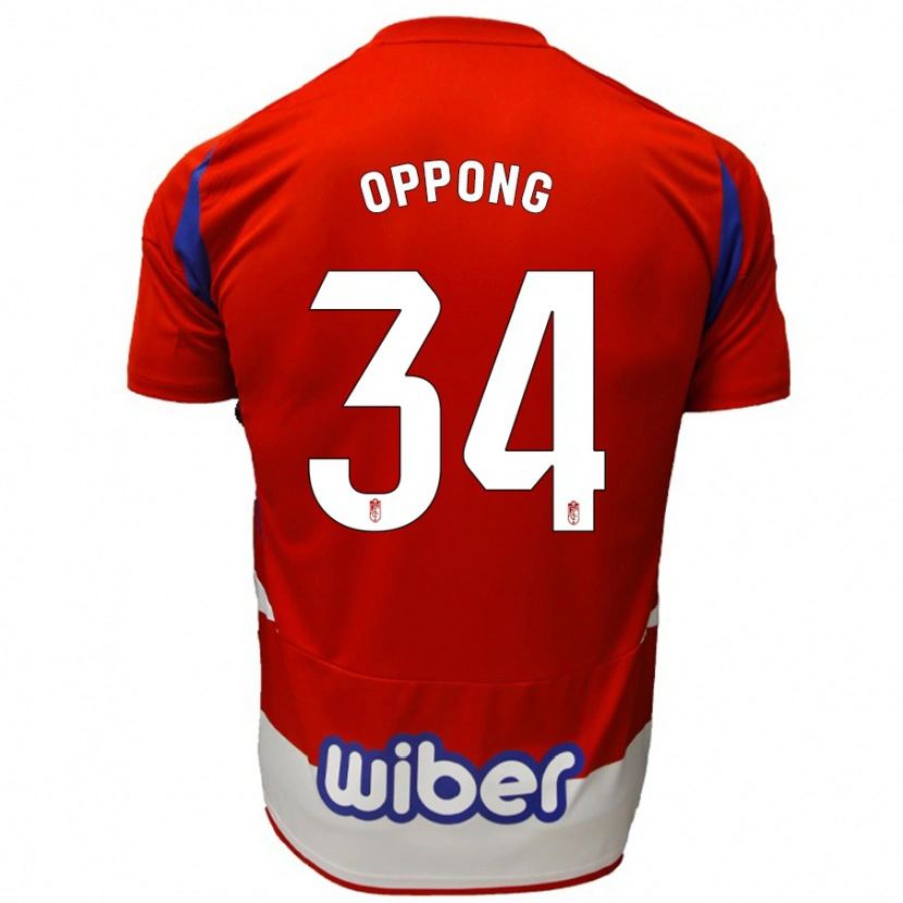 Danxen Kinder Oscar Naasei Oppong #34 Rot Weiß Blau Heimtrikot Trikot 2024/25 T-Shirt Schweiz