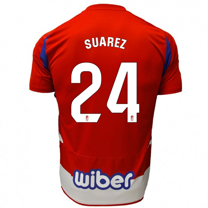 Danxen Kinder Carlota Suárez #24 Rot Weiß Blau Heimtrikot Trikot 2024/25 T-Shirt Schweiz