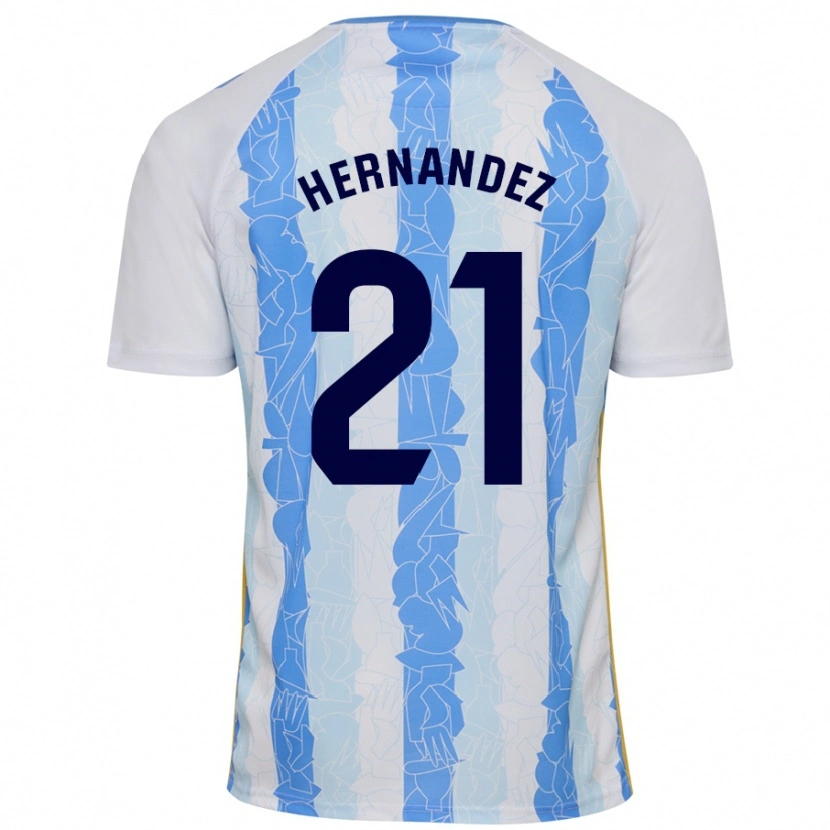 Danxen Kinder Juan Hernández #21 Weiß Blau Heimtrikot Trikot 2024/25 T-Shirt Schweiz