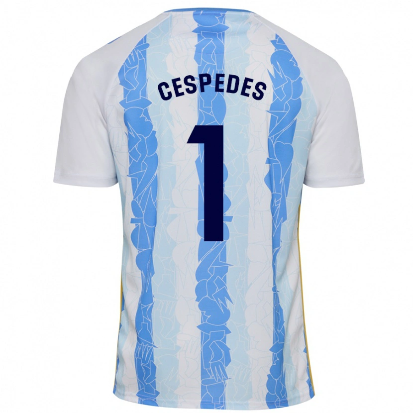 Danxen Kinder Andrés Céspedes #1 Weiß Blau Heimtrikot Trikot 2024/25 T-Shirt Schweiz