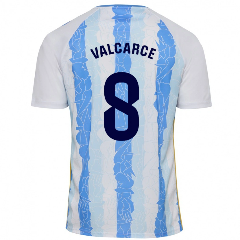 Danxen Kinder Alejandro Valcarce #8 Weiß Blau Heimtrikot Trikot 2024/25 T-Shirt Schweiz