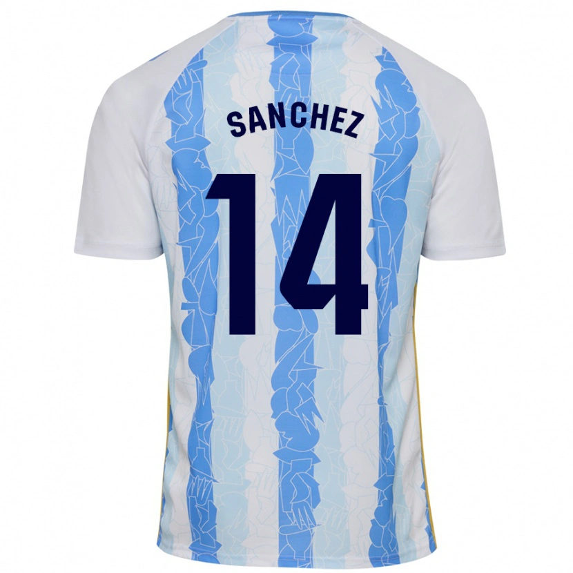 Danxen Kinder Rubén Sánchez #14 Weiß Blau Heimtrikot Trikot 2024/25 T-Shirt Schweiz