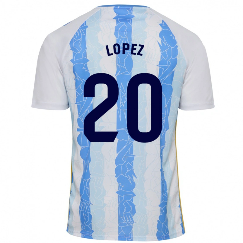 Danxen Kinder Adri López #20 Weiß Blau Heimtrikot Trikot 2024/25 T-Shirt Schweiz