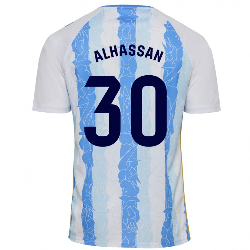 Danxen Kinder Mubarak Alhassan #30 Weiß Blau Heimtrikot Trikot 2024/25 T-Shirt Schweiz