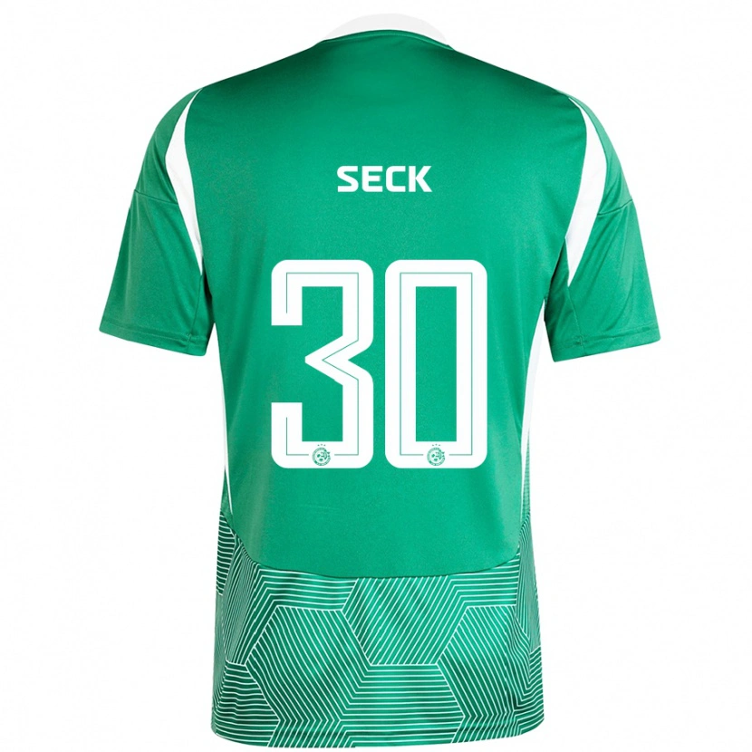 Danxen Kinder Abdoulaye Seck #30 Grün Weiß Heimtrikot Trikot 2024/25 T-Shirt Schweiz