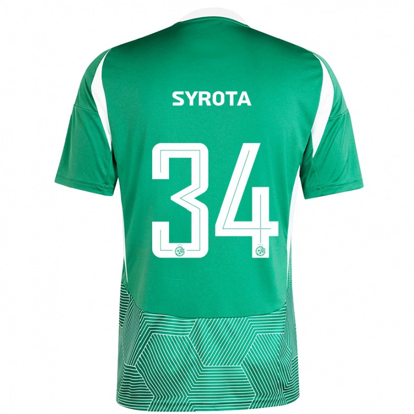 Danxen Kinder Oleksandr Syrota #34 Grün Weiß Heimtrikot Trikot 2024/25 T-Shirt Schweiz