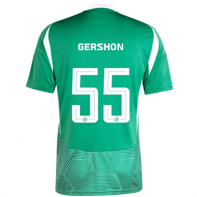 Danxen Kinder Rami Gershon #55 Grün Weiß Heimtrikot Trikot 2024/25 T-Shirt Schweiz