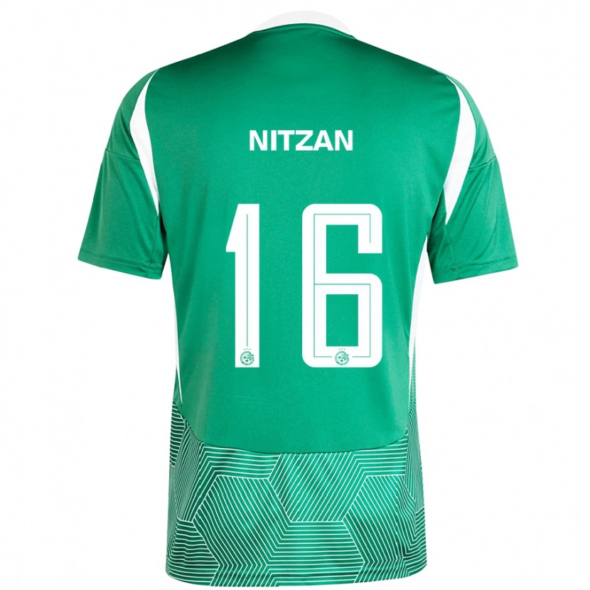 Danxen Kinder Itamar Nitzan #16 Grün Weiß Heimtrikot Trikot 2024/25 T-Shirt Schweiz