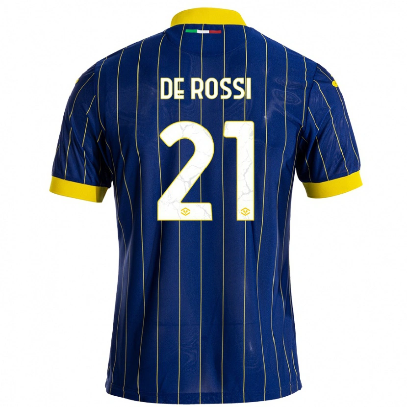 Danxen Kinder Michele De Rossi #21 Blau Gelb Heimtrikot Trikot 2024/25 T-Shirt Schweiz