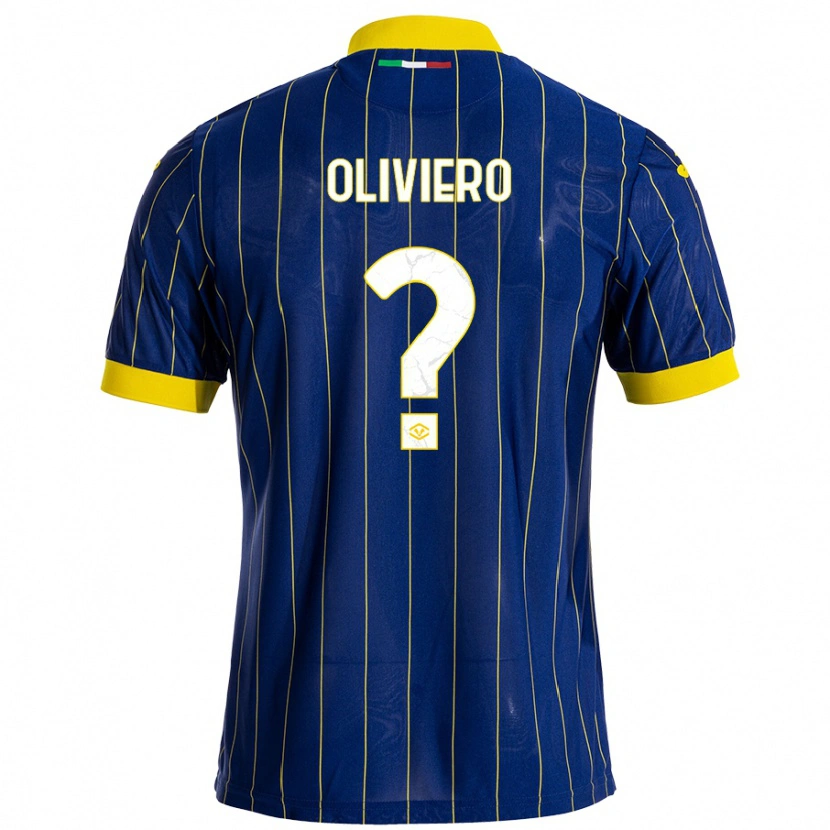 Danxen Kinder Davide Oliviero #0 Blau Gelb Heimtrikot Trikot 2024/25 T-Shirt Schweiz