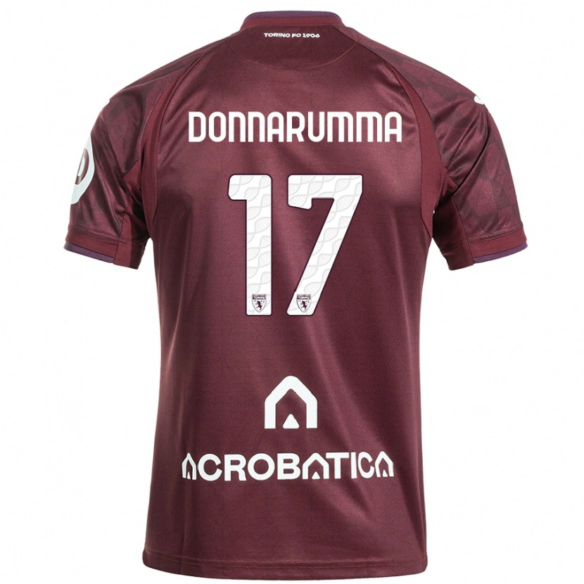 Danxen Kinder Antonio Donnarumma #17 Kastanienbraun Weiß Heimtrikot Trikot 2024/25 T-Shirt Schweiz