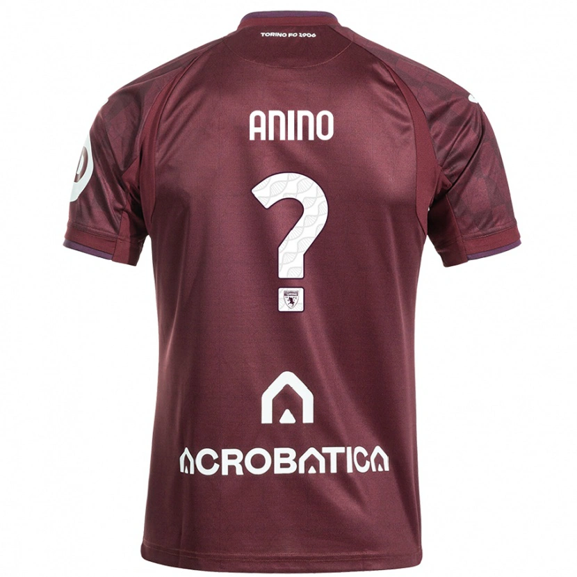 Danxen Kinder Riccardo Anino #0 Kastanienbraun Weiß Heimtrikot Trikot 2024/25 T-Shirt Schweiz