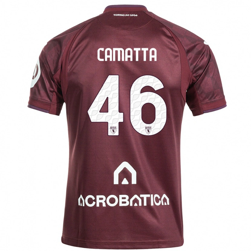 Danxen Kinder Alessandro Camatta #46 Kastanienbraun Weiß Heimtrikot Trikot 2024/25 T-Shirt Schweiz