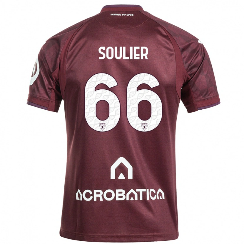 Danxen Kinder Evan Soulier #66 Kastanienbraun Weiß Heimtrikot Trikot 2024/25 T-Shirt Schweiz