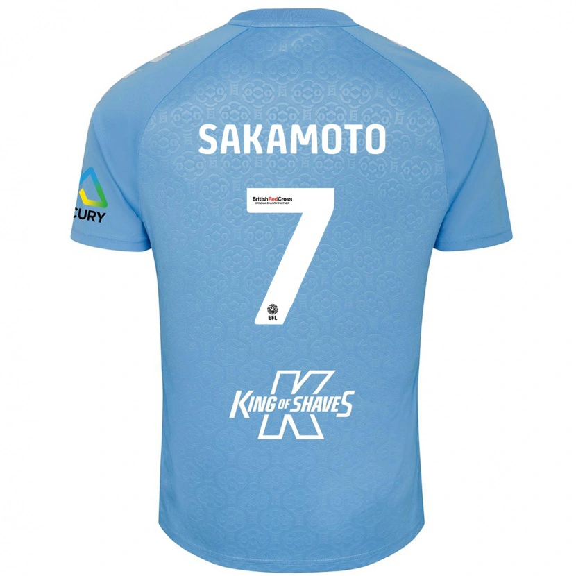 Danxen Kinder Tatsuhiro Sakamoto #7 Blau Weiß Heimtrikot Trikot 2024/25 T-Shirt Schweiz