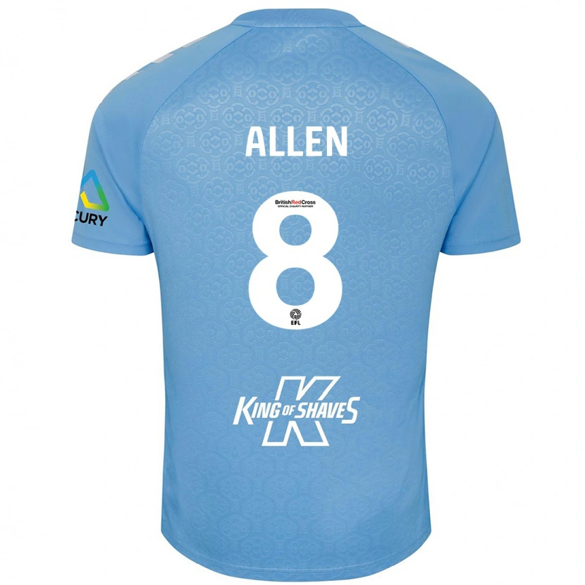 Danxen Kinder Jamie Allen #8 Blau Weiß Heimtrikot Trikot 2024/25 T-Shirt Schweiz