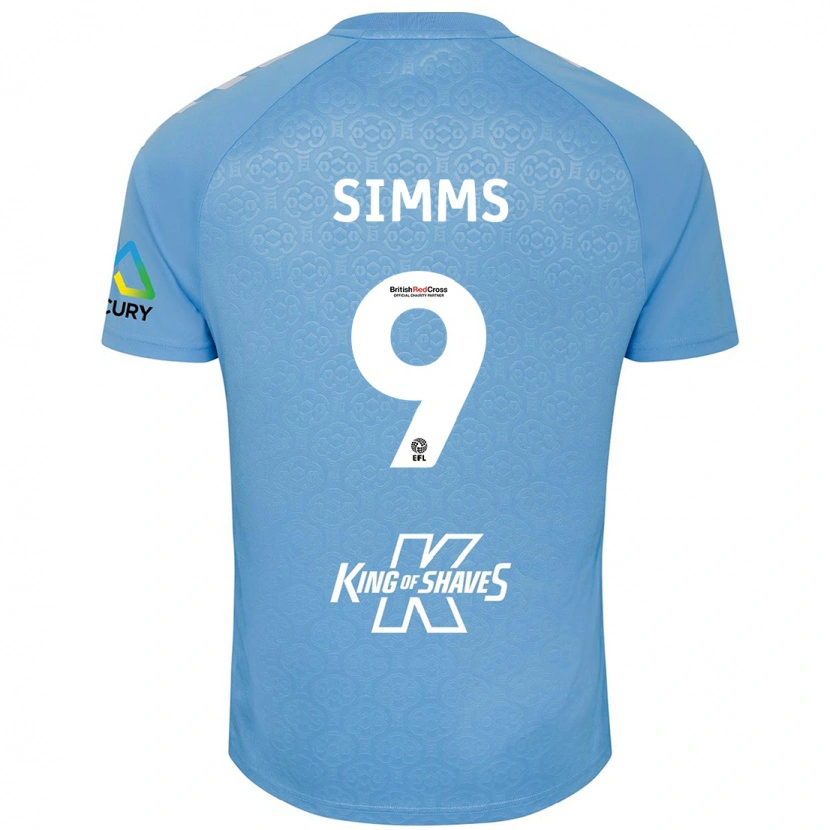 Danxen Kinder Ellis Simms #9 Blau Weiß Heimtrikot Trikot 2024/25 T-Shirt Schweiz