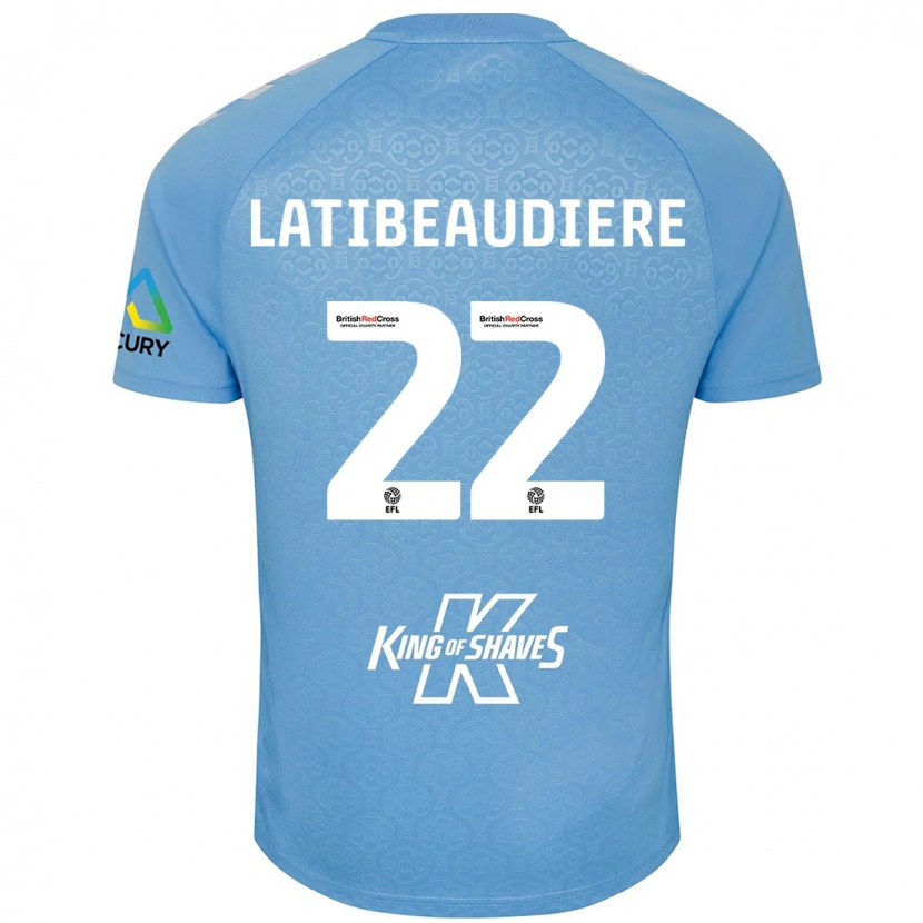 Danxen Kinder Joel Latibeaudiere #22 Blau Weiß Heimtrikot Trikot 2024/25 T-Shirt Schweiz