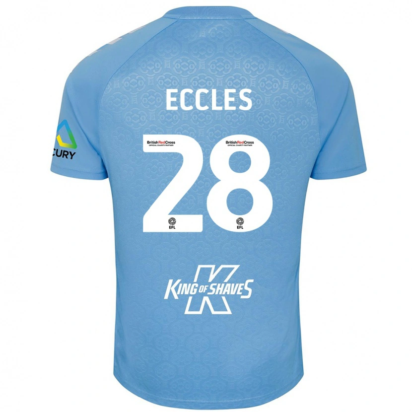 Danxen Kinder Josh Eccles #28 Blau Weiß Heimtrikot Trikot 2024/25 T-Shirt Schweiz