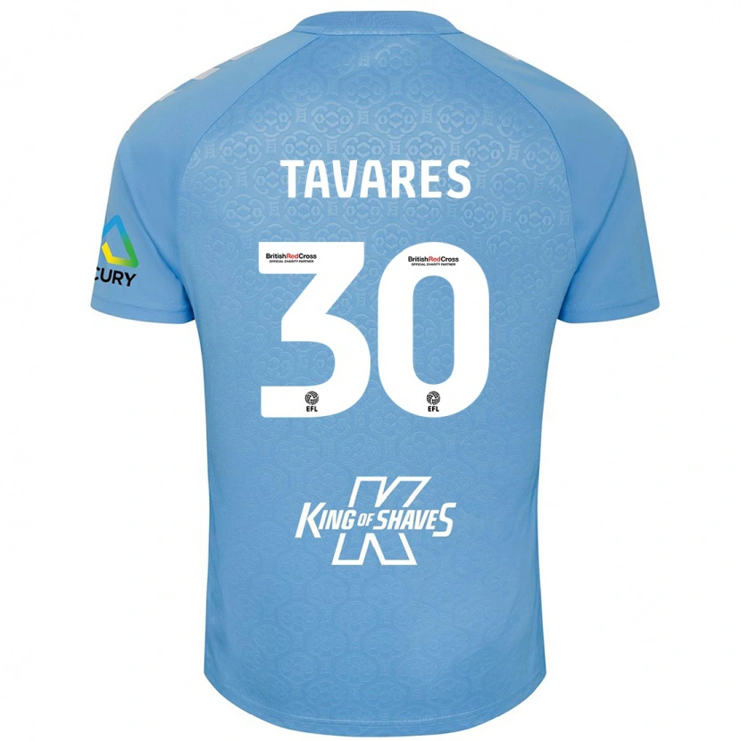 Danxen Kinder Fábio Tavares #30 Blau Weiß Heimtrikot Trikot 2024/25 T-Shirt Schweiz