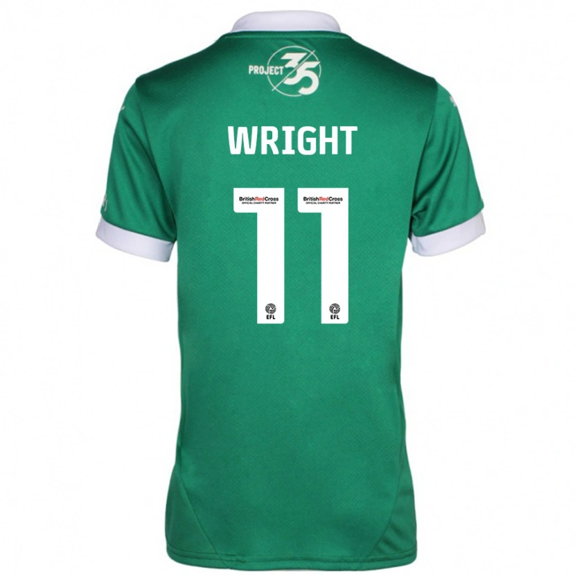 Danxen Kinder Callum Wright #11 Grün Weiß Heimtrikot Trikot 2024/25 T-Shirt Schweiz