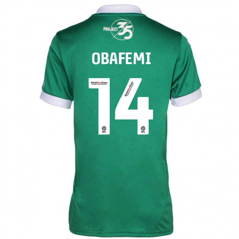 Danxen Kinder Michael Obafemi #14 Grün Weiß Heimtrikot Trikot 2024/25 T-Shirt Schweiz