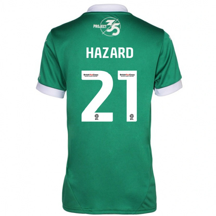 Danxen Kinder Conor Hazard #21 Grün Weiß Heimtrikot Trikot 2024/25 T-Shirt Schweiz