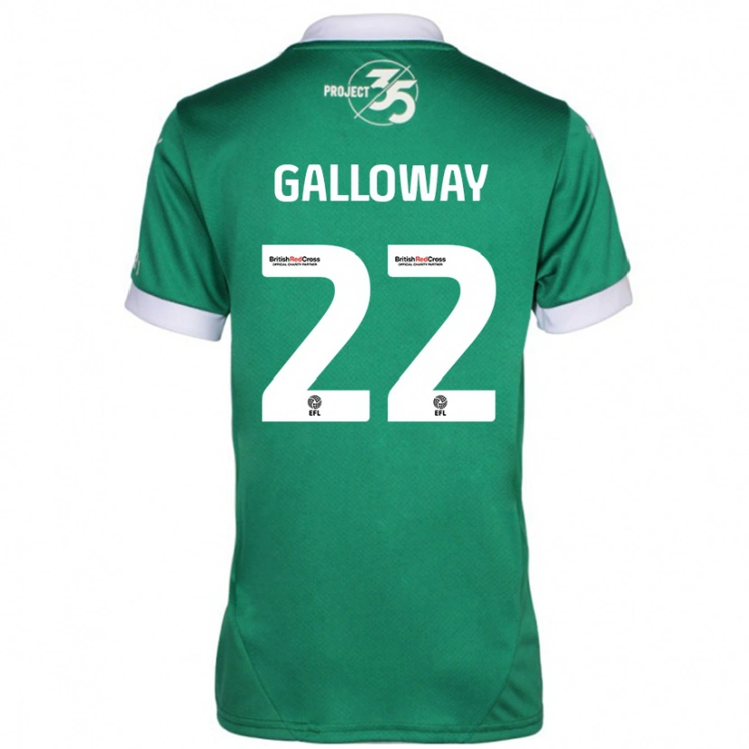 Danxen Kinder Brendan Galloway #22 Grün Weiß Heimtrikot Trikot 2024/25 T-Shirt Schweiz