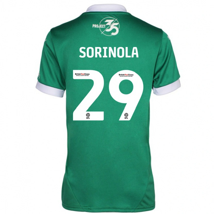 Danxen Kinder Matthew Sorinola #29 Grün Weiß Heimtrikot Trikot 2024/25 T-Shirt Schweiz