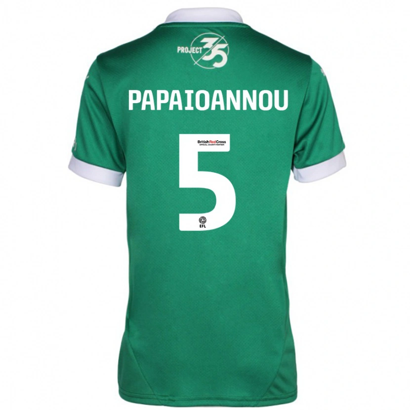 Danxen Kinder Panagiota Papaioannou #5 Grün Weiß Heimtrikot Trikot 2024/25 T-Shirt Schweiz