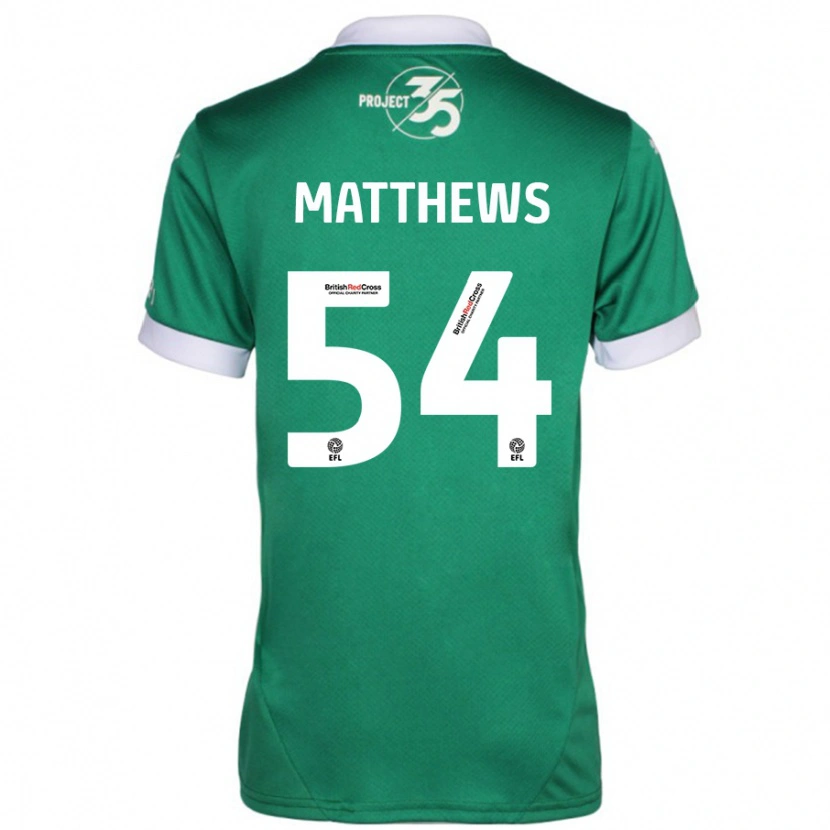 Danxen Kinder Jack Matthews #54 Grün Weiß Heimtrikot Trikot 2024/25 T-Shirt Schweiz