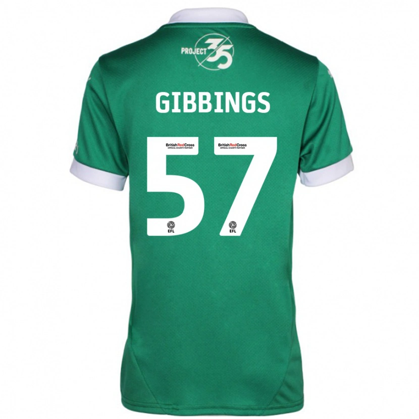 Danxen Kinder Cole Gibbings #57 Grün Weiß Heimtrikot Trikot 2024/25 T-Shirt Schweiz