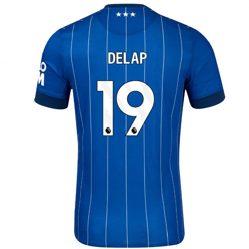 Danxen Kinder Liam Delap #19 Marineblau Heimtrikot Trikot 2024/25 T-Shirt Schweiz