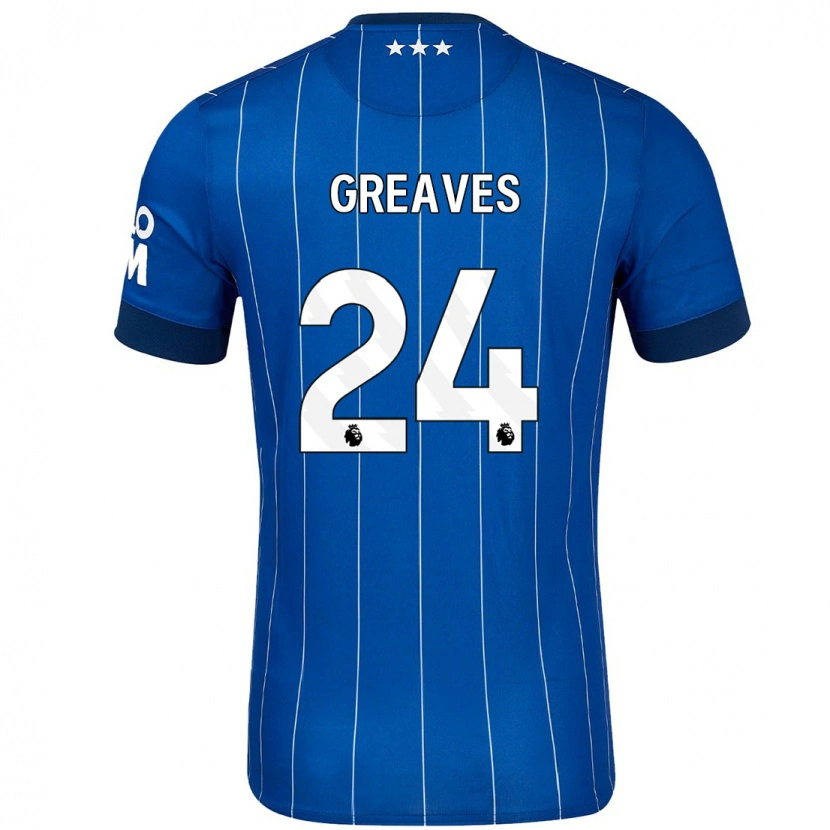 Danxen Kinder Jacob Greaves #24 Marineblau Heimtrikot Trikot 2024/25 T-Shirt Schweiz