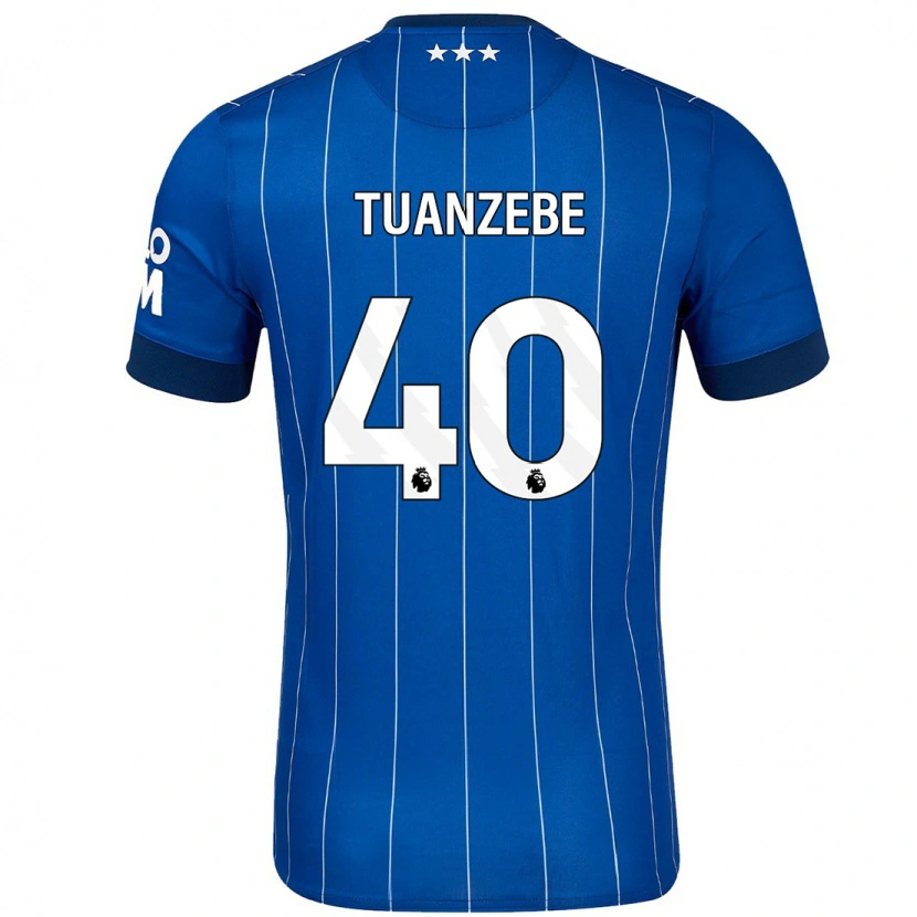 Danxen Kinder Axel Tuanzebe #40 Marineblau Heimtrikot Trikot 2024/25 T-Shirt Schweiz