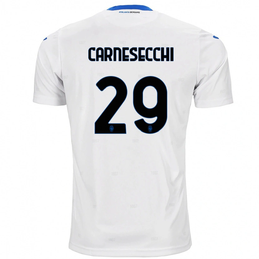 Danxen Kinder Marco Carnesecchi #29 Weiß Auswärtstrikot Trikot 2024/25 T-Shirt Schweiz