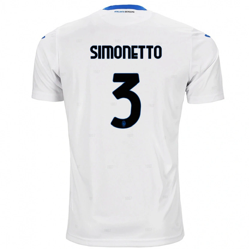 Danxen Kinder Federico Simonetto #3 Weiß Auswärtstrikot Trikot 2024/25 T-Shirt Schweiz