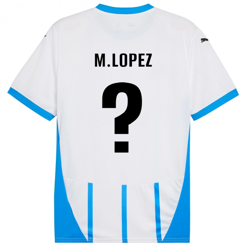 Danxen Kinder Maxime López #0 Weiß Blau Auswärtstrikot Trikot 2024/25 T-Shirt Schweiz