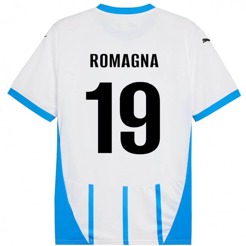 Danxen Kinder Filippo Romagna #19 Weiß Blau Auswärtstrikot Trikot 2024/25 T-Shirt Schweiz