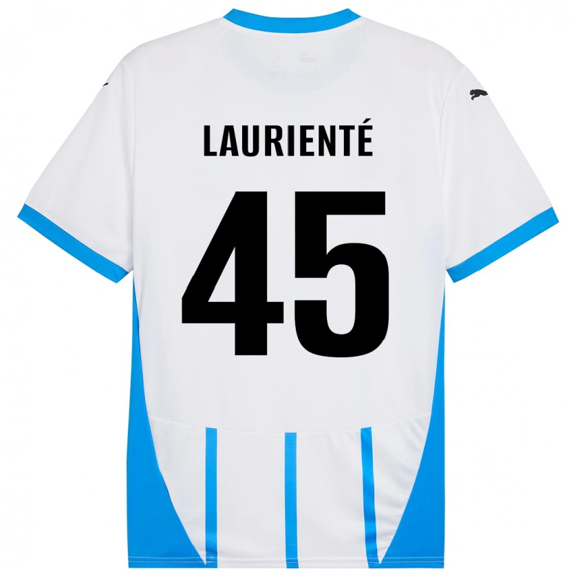 Danxen Kinder Armand Laurienté #45 Weiß Blau Auswärtstrikot Trikot 2024/25 T-Shirt Schweiz