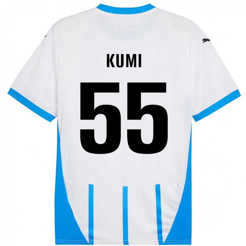 Danxen Kinder Justin Kumi #55 Weiß Blau Auswärtstrikot Trikot 2024/25 T-Shirt Schweiz